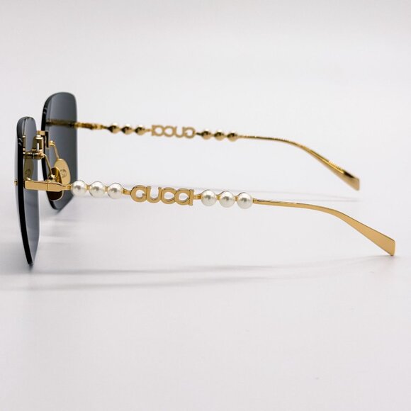 NEW GUCCI SUNGLASSES GOLD GREY WOMEN EYEWEAR GUCCI GG1923SA 001